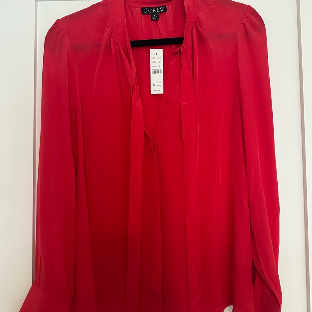 J. Crew Women's Red Blouse